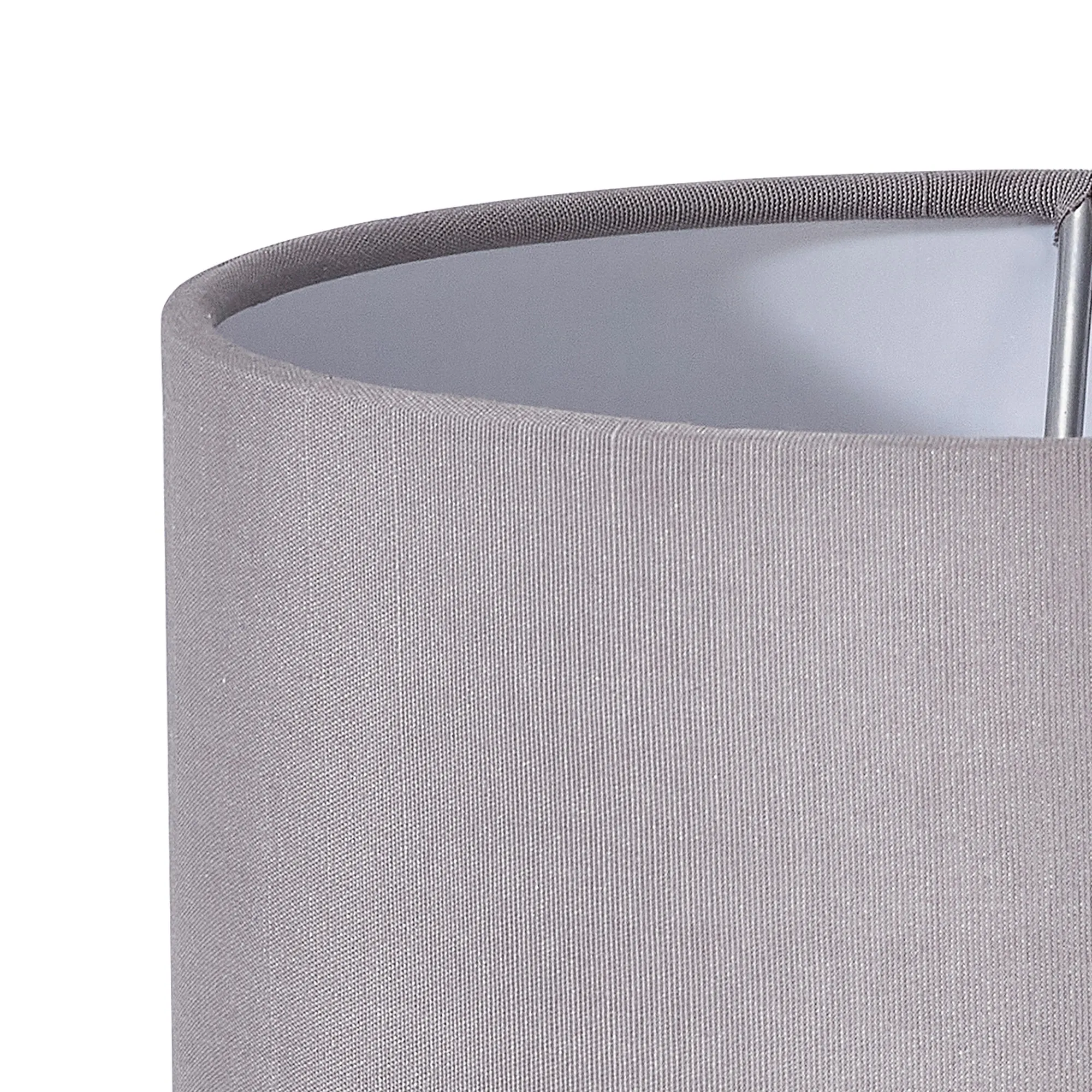 Serena 16cm Faux Silk Fabric Shade Grey, White D0869  Deco Serena